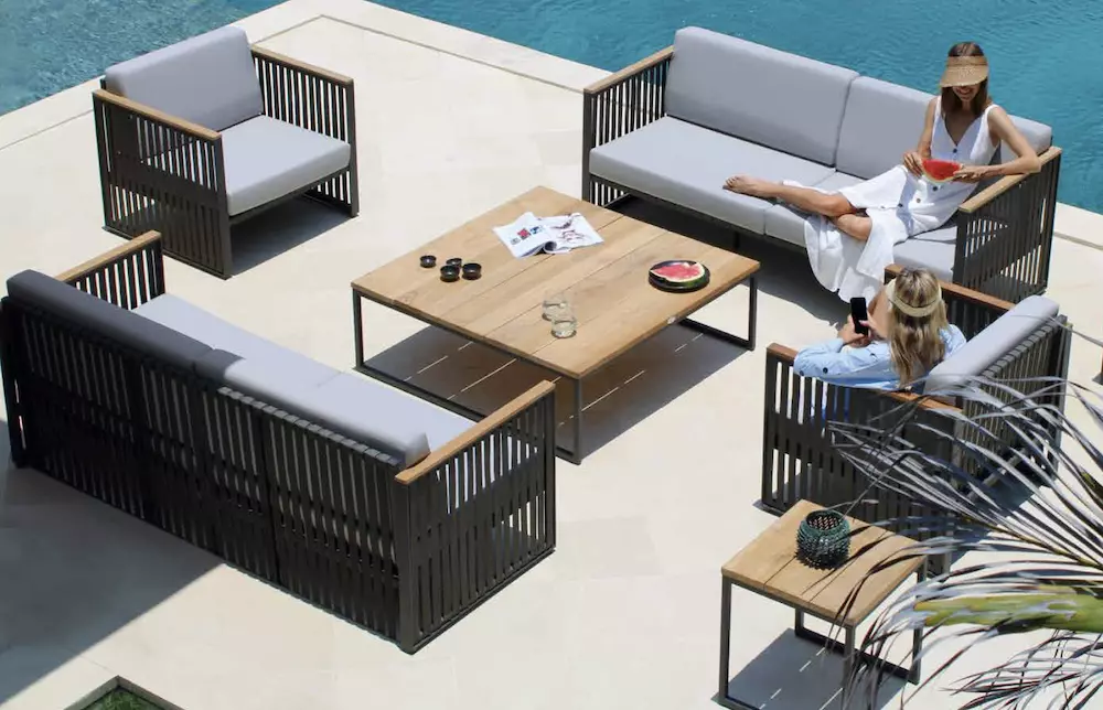 Salon de jardin modulable avec sofa 2 ou 3 places(HORIZ 23803/02)