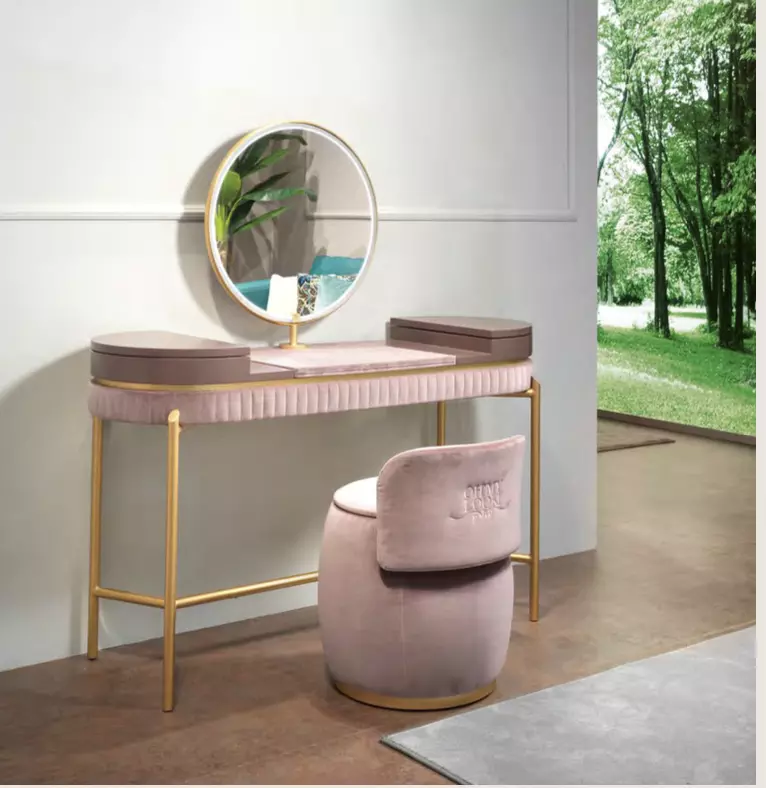 Coiffeuse complète  avec miroir et éclairage LED(FORME BRERA)