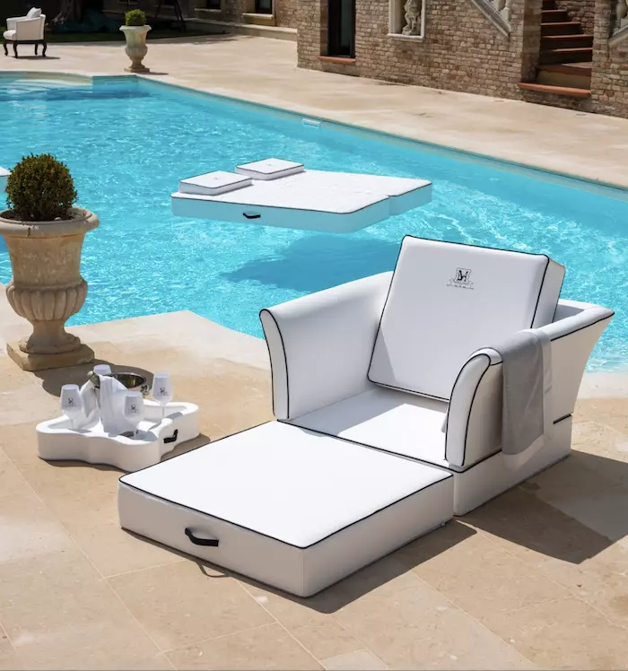 Transat flottant pour piscine 1 place