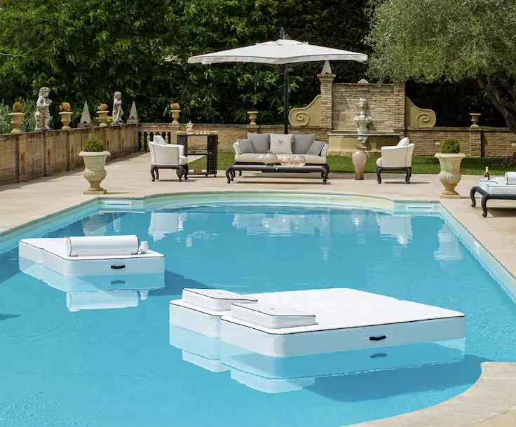 Transat flottant double pour piscine
