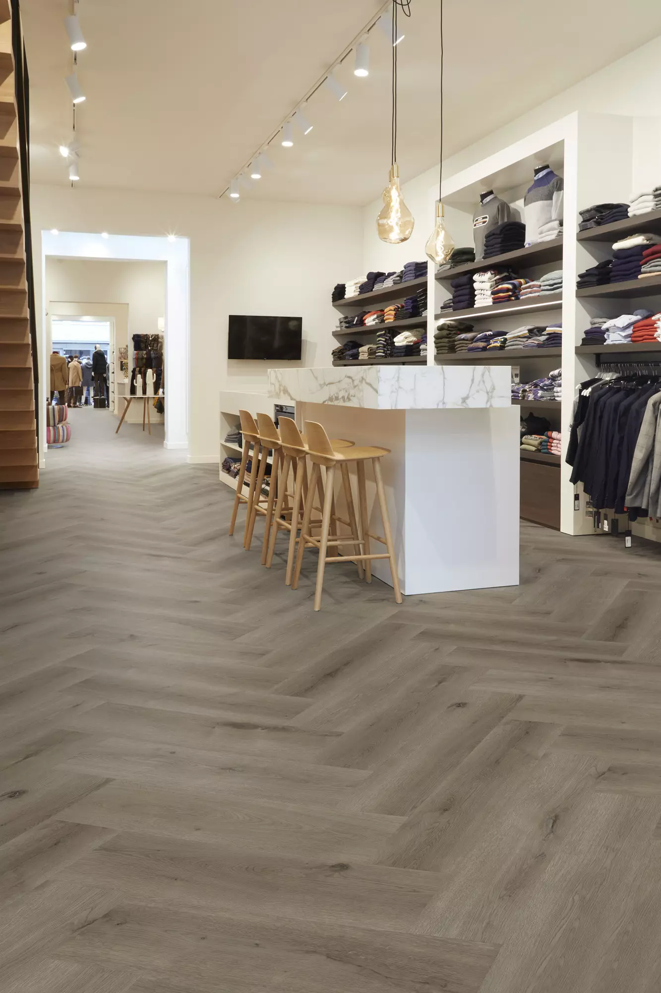 Revêtement de sol imitation parquet chevron(XL 15 MM)